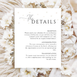 White Pearls Wedding Details Eintrittskarte Begleitkarte