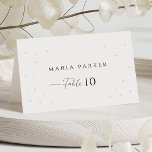 White Pearls Wedding Table Card Tischnummer<br><div class="desc">Erhöhen Sie Ihre Hochzeitstischeinstellung mit unserer White Pearls Wedding Table Card. Diese Platzkarten mit Perlenbildern und schicken Typografien verleihen jedem Gast eine elegante und raffinierte Touch. Ideal für Paare, die ihren besonderen Tag mit zeitloser Schönheit und Eleganz gewollt haben. Das sind flache Karten, die man in zwei Hälften falten muss,...</div>