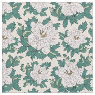 White Peonies Stoff