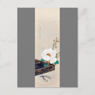 White Peony and Scissors, Watanabe Seitei Postkarte