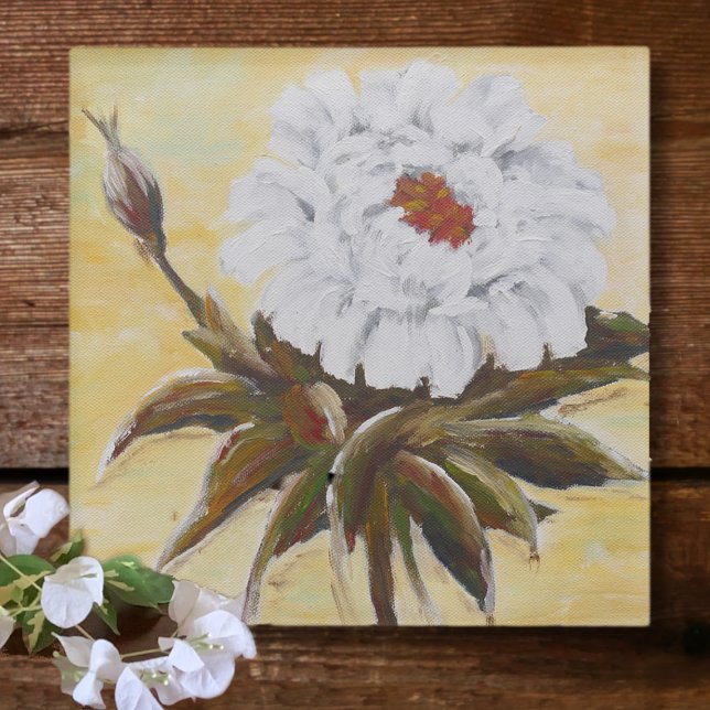 White Peony Glasuntersetzer (Von Creator hochgeladen)