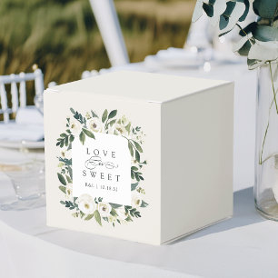 White Peony   Hochzeit mit Blütenblättern "Liebe i Geschenkschachtel
