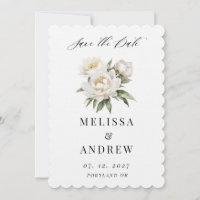White Peony Save the Date