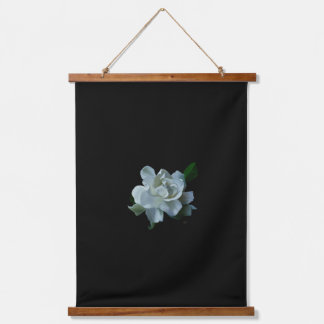 White Peony Wandteppich Mit Holzrahmen