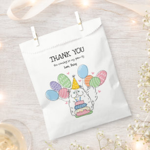 White Persian Cat Birthday Vielen Dank für Ihr Int Geschenktütchen