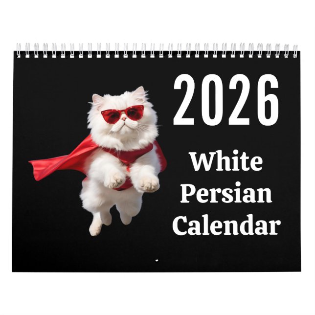 White Persian Cat Calendar Kalender (Titelbild)