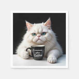 White Persian Cat Spaß Serviette