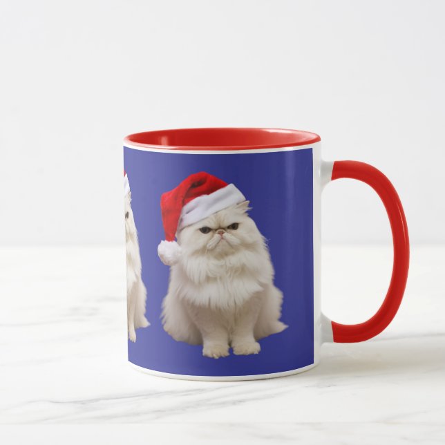 White Persian Christmas Mug (Droite)