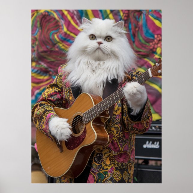 White Persian Rocker Poster (Vorne)