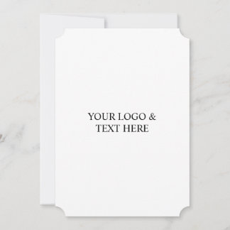 White Personalized – Your Logo & Text Here Dankeskarte