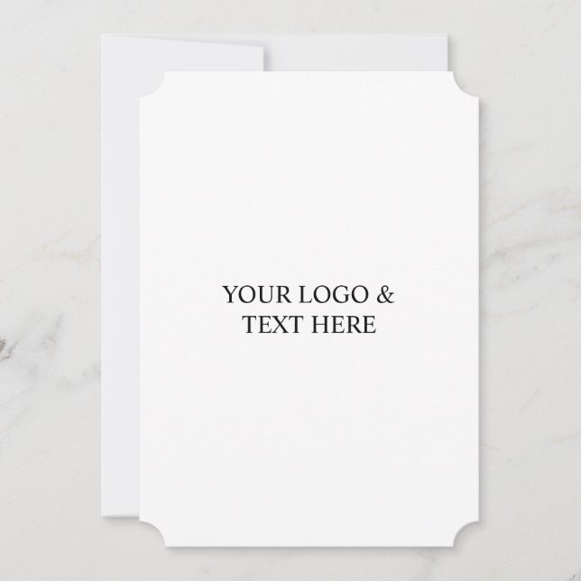 White Personalized – Your Logo & Text Here Einladung (Vorderseite)