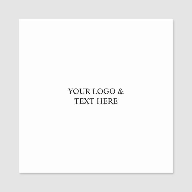 White Personalized – Your Logo & Text Here Namensschild (Vorderseite)