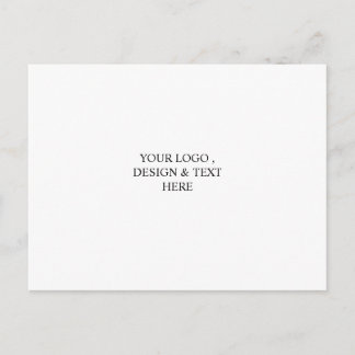 White Personalized – Your Logo & Text Here Postkarte