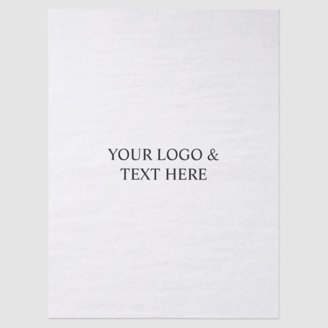 White Personalized – Your Logo & Text Here Seidenpapier (Vorderseite)