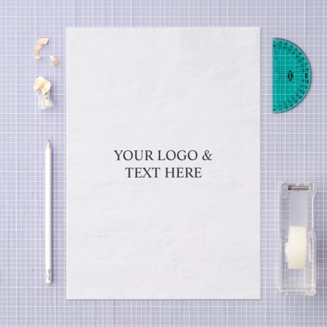 White Personalized – Your Logo & Text Here Seidenpapier (Handwerk)