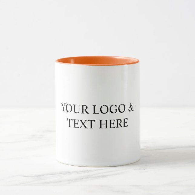 White Personalized – Your Logo & Text Here Tasse (Zentrum)