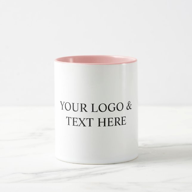 White Personalized – Your Logo & Text Here Tasse (Zentrum)