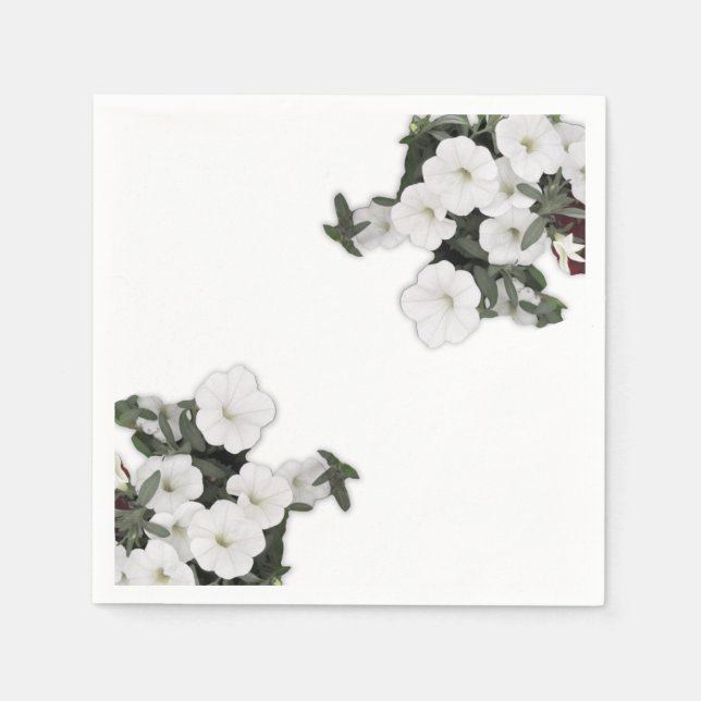 White Petunia Napkins Serviette (Vorderseite)