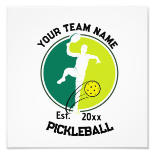 White Pickleball Club Team Player Pickler Custom Fotodruck
