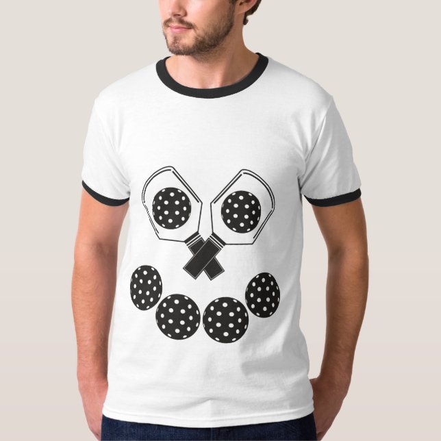 White Pickleball Jackolantern T-Shirt (Vorderseite)