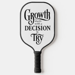 White Pickleball Paddle - Wachstum beginnt