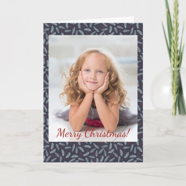 White Pine Boughs Feathers Berries Foto (Vorderseite)