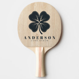 White Pine Four Leaf Clover with Name Tischtennis Schläger