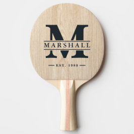 White Pine Monogram & Name Overlay Tischtennis Schläger