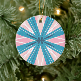 White Pink Blue Festivals Feminine Sternexplosion  Keramik Ornament