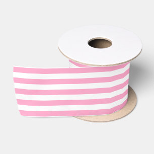 White Pink Stripes Baby Dusche Geburtstagsgeschenk Satinband