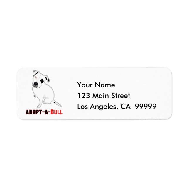 White Pitbull Puppy ADOPTIER-A-BULL (Vorne)