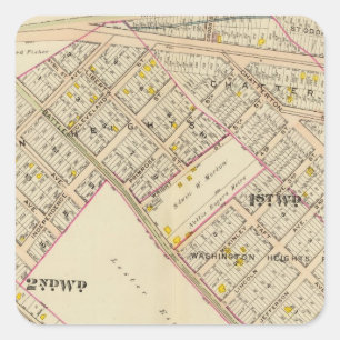 White Plains, 1-2, New York Quadratischer Aufkleber