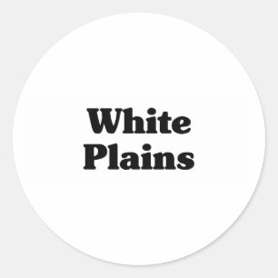 White Plains Classic t Shirts Runder Aufkleber