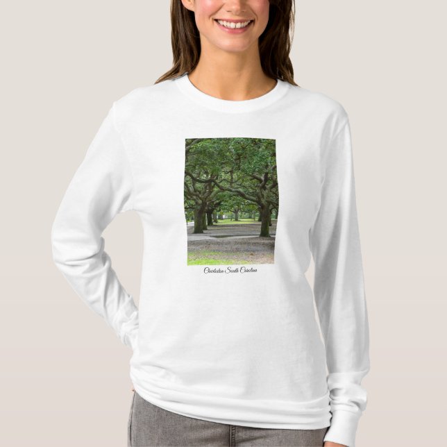 White Point Gardens Painterly Long Sleeve T - Shir T-Shirt (Vorderseite)