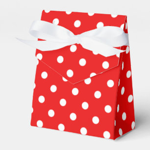 White Polka Dot auf Red Geschenkschachtel