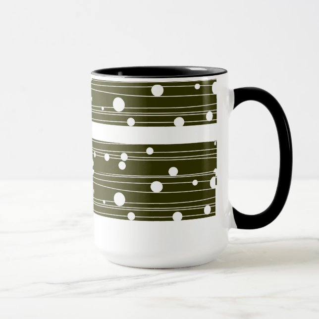 White Polka Dot Kaffeemaschine Tasse (Rechts)