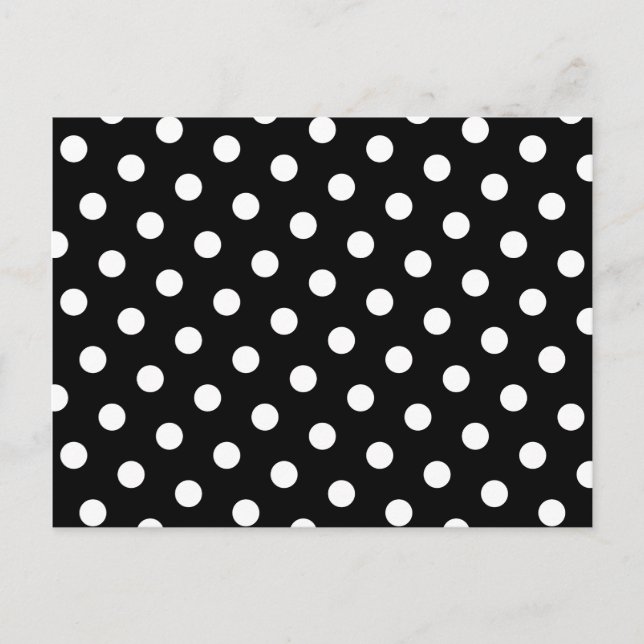 White Polka Dot Postkarte (Vorderseite)