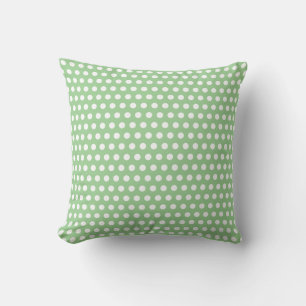 White Polka Dot Sage Green Classy Gift Gastgeschen Kissen