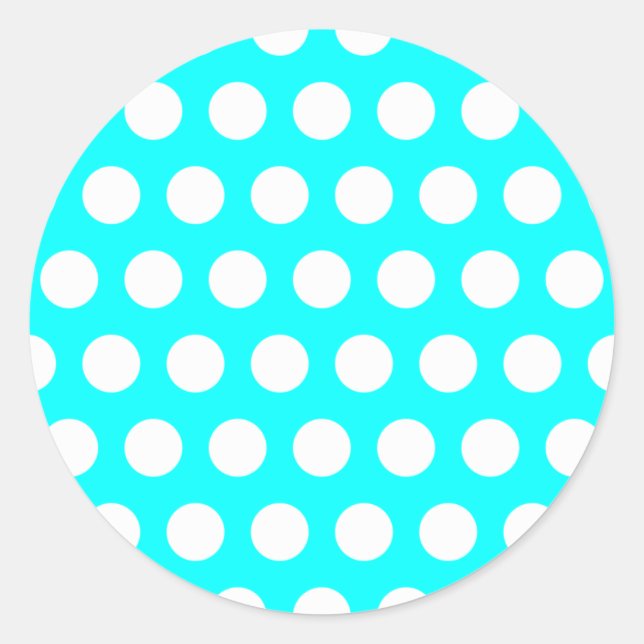 White Polka Dot Sticker (Vorderseite)