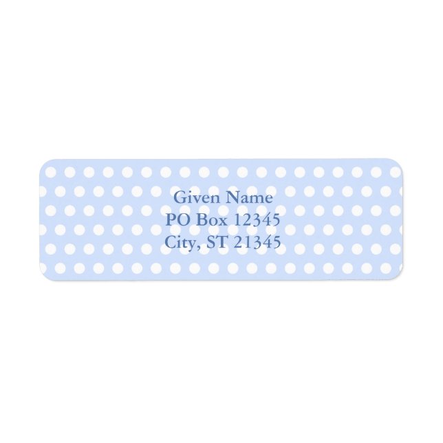White Polka Dots auf Baby Blue (Vorne)