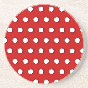 White Polka Dots Getränkeuntersetzer