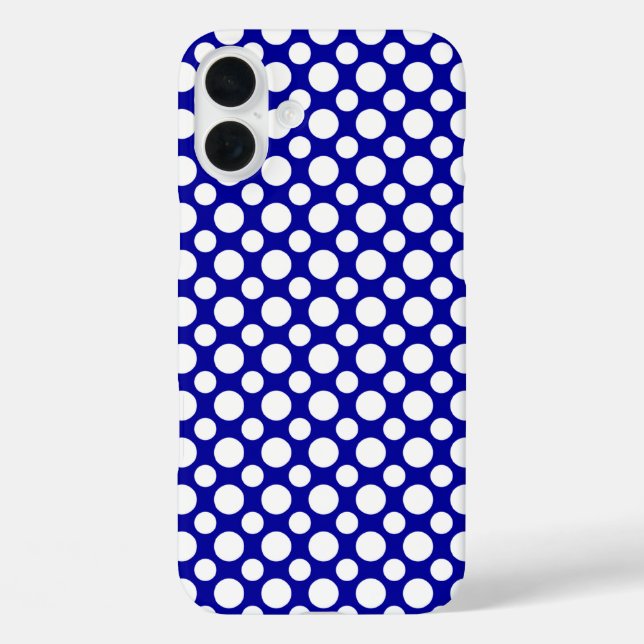 White Polka Dots Groß und Kleines iPhone 8/7 Fall iPhone 16 Plus Hülle (Rückseite)