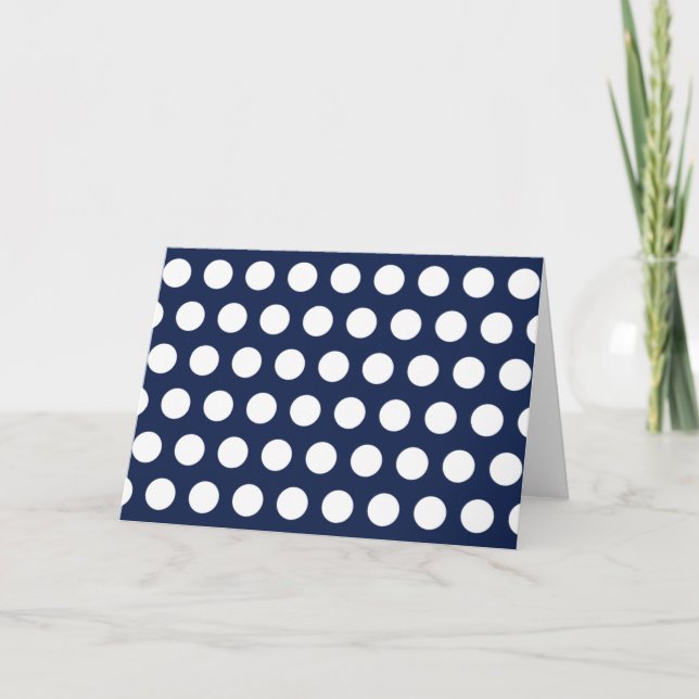 White Polka Dots Karte (Vorderseite)