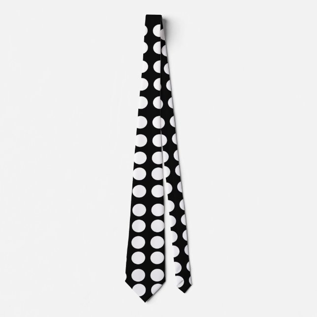 White Polka Dots Krawatte (Vorderseite)