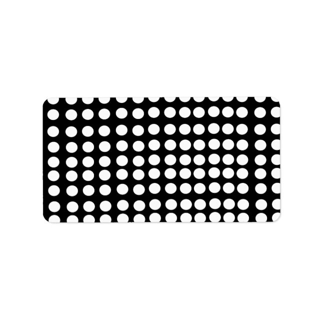 White Polka Dots Labels Adressaufkleber (Vorne)