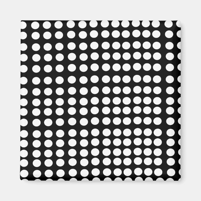White Polka Dots Magnet (Vorne)