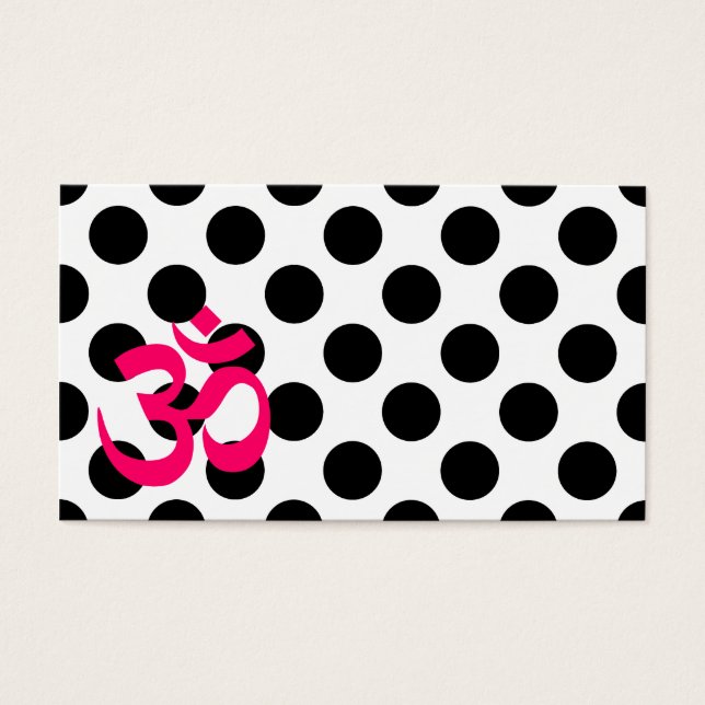 White Polka Dots Om Symbol (Vorderseite)