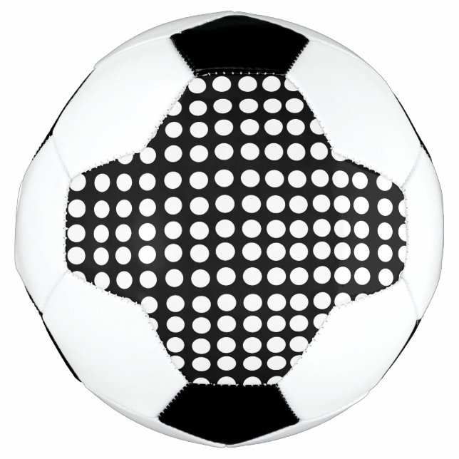 White Polka Dots Soccer Ball (Vorderseite)