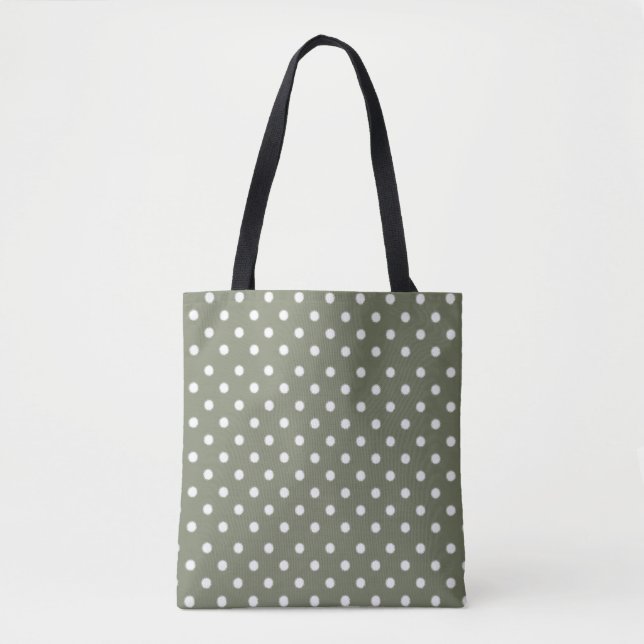 White Polka Dots Tasche (Vorderseite)