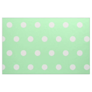 White Polka Punkte auf Spring Green Stoff